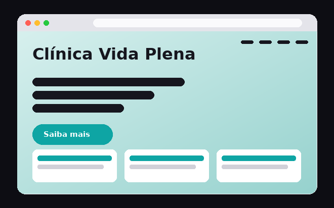 Exemplo de site para clínica médica