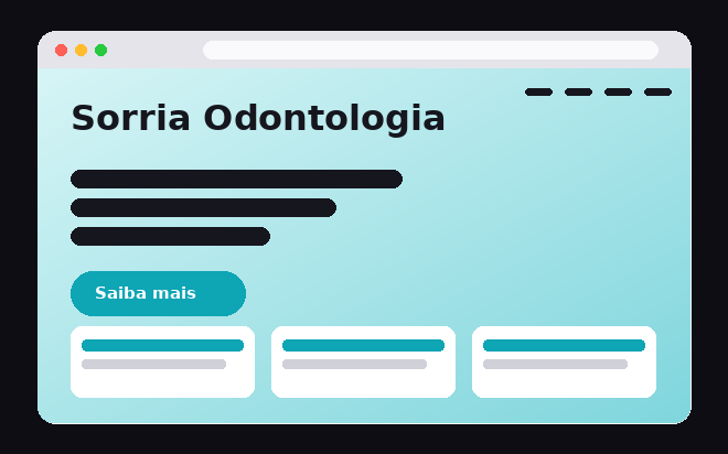 Exemplo de site para consultório odontológico