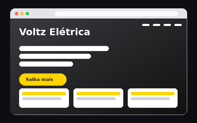 Exemplo de site para serviços elétricos