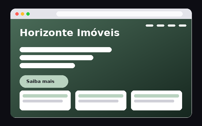 Exemplo de site para imobiliária